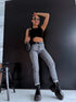 MOM FIT džinsa bikses "SILVER CITY" DJ2687 - PELĒKAS PRE-ORDER